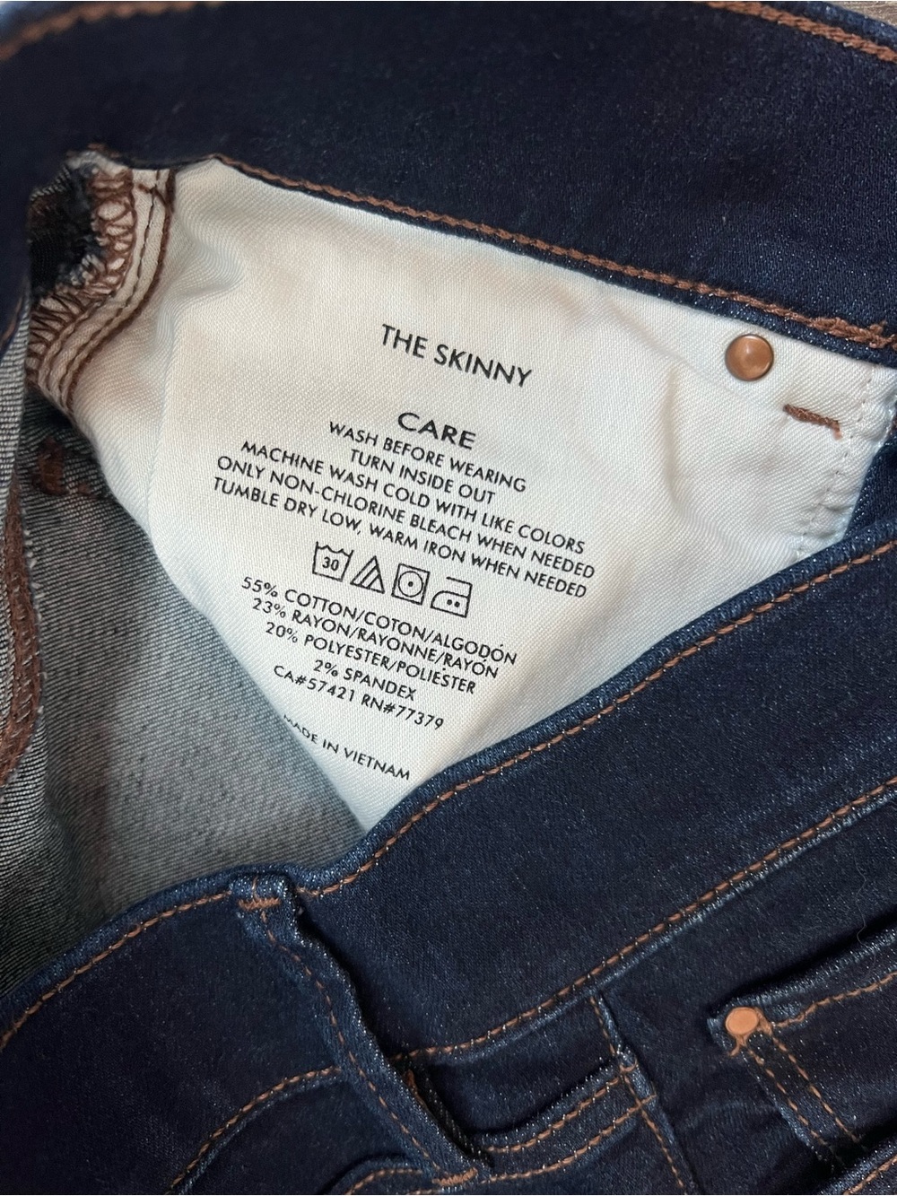 Ann Taylor Dark Indigo High-Rise Skinny Jeans - Picture 4 of 9